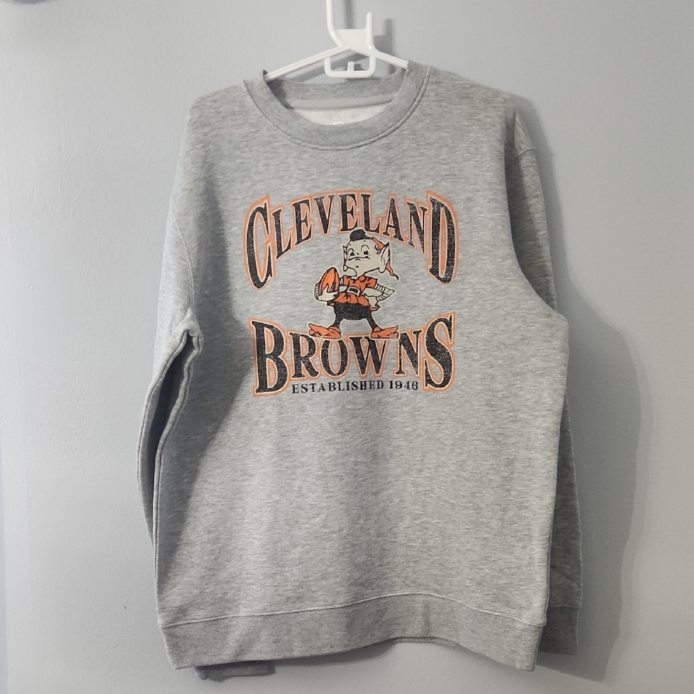 Fanatics Cleveland Browns Gray Crewneck Sweater